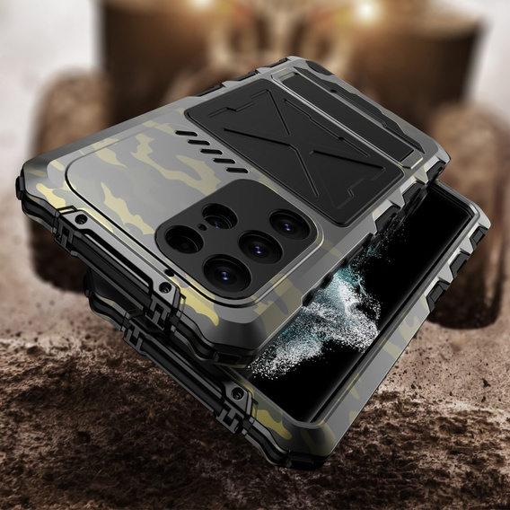 Броньований чохол для Samsung Galaxy S24 Ultra, Military Kickstand, зелений