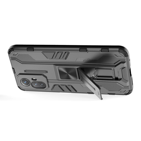 Чехол до Xiaomi Redmi Note 12S 4G, Military kickstand, чёрный