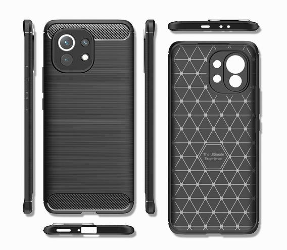 Чехол до Xiaomi Mi 11, Carbon, чёрный