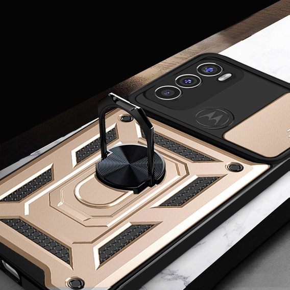 Чехол NOX Camera Slide Motorola Moto G60, CamShield Slide, золото