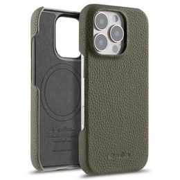 Чохол MELKCO для iPhone 16 Pro, шкіра, сірий