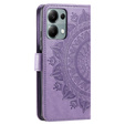 Откидной чехол для Xiaomi Redmi Note 13 Pro 4G / Xiaomi Redmi Note 14S / Xiaomi Poco M6 Pro 4G, Mandala, фиолетовый