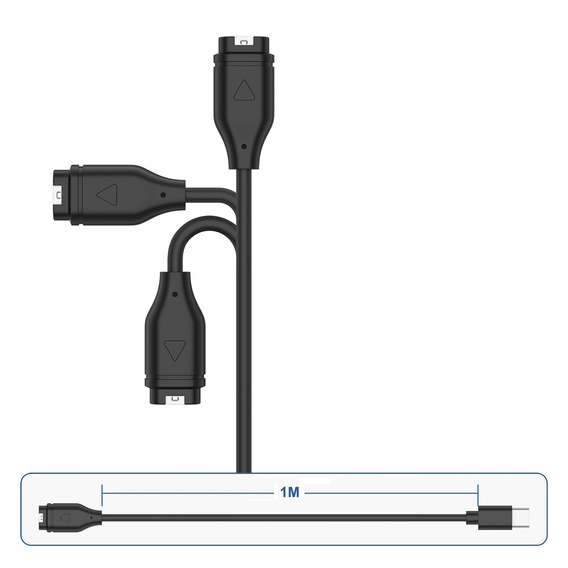 Зарядное устройство Garmin Venu 2/2S/Fenix 7S/7X - 100cm - black