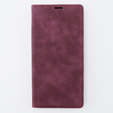Чехол для iPhone 15 Pro, ERBORD Vintage, бумажник с клапаном, красный
