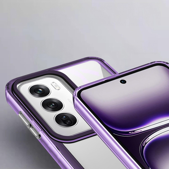 Чoхол до Oppo A80, Fusion Hybrid, прозорий / фіолетовий