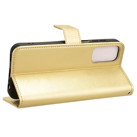Откидной чехол для Samsung Galaxy M15 5G, Crazy Horse Wallet, золотой