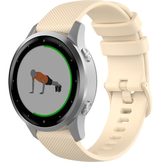 Силиконовый ремешок 18mm до Garmin Vivomove 3S / Vivoactive 4S, Beige