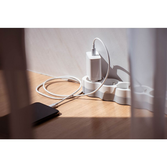 Зарядное устройство Forcell USB-A / 2x USB-C 3.45A GaN 70W PD QC 4.0, серый