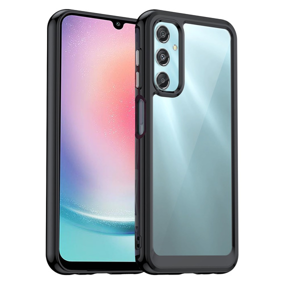 Чехол до Samsung Galaxy A25 5G, Fusion Hybrid, прозрачный / черный + 9H стекло