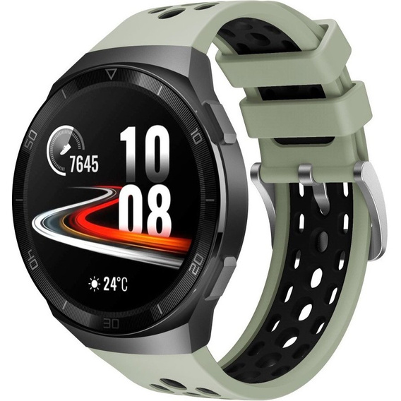 Силіконовий ремінець для Huawei Watch GT 2e, Green / Black