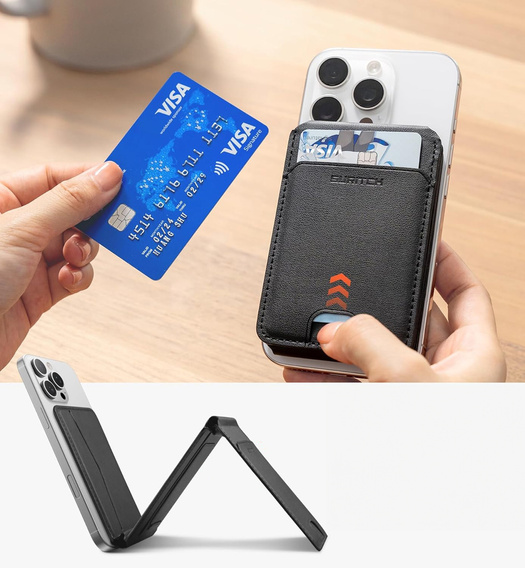 Магнитный кошелек с подставкой и функцией NFC SURITCH для iPhone 16 Pro