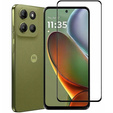Закаленное стекло 3D для Motorola Moto G15 / Motorola Moto G15 Power, чёрная рама