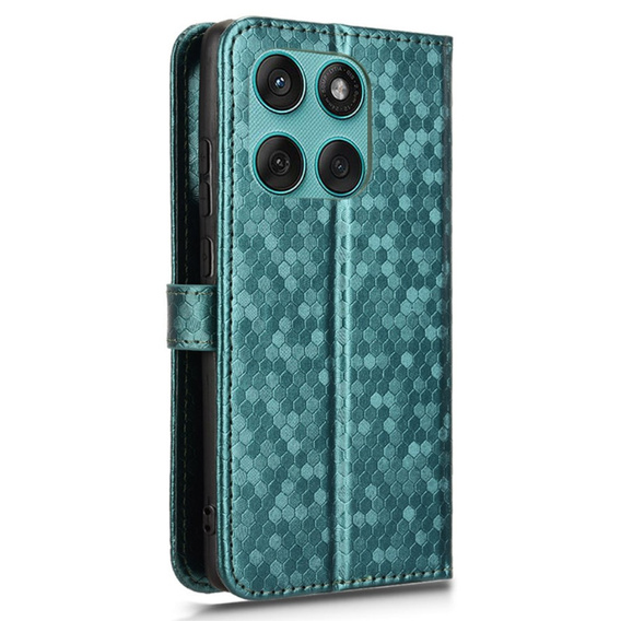 Чохол-фліп для Motorola Edge 60 / 60 Fusion, Wallet Rhombus, зелений