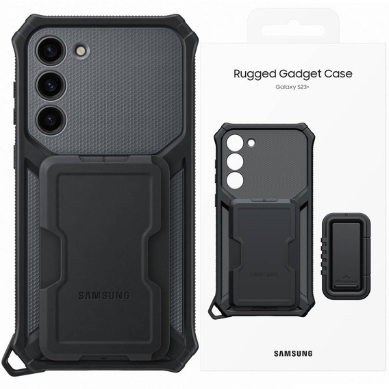Оригінальний чохол Samsung для Galaxy S23+ Plus, Rugged Gadget Case, чорний
