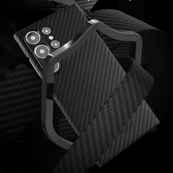 Чехол для Samsung Galaxy S25 Ultra, ERBORD Full Kevlar, для MagSafe, чёрный