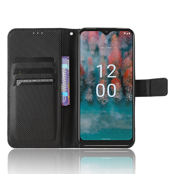 Откидной чехол для Nokia C12 4G, Wallet Smart Magnet, чёрный