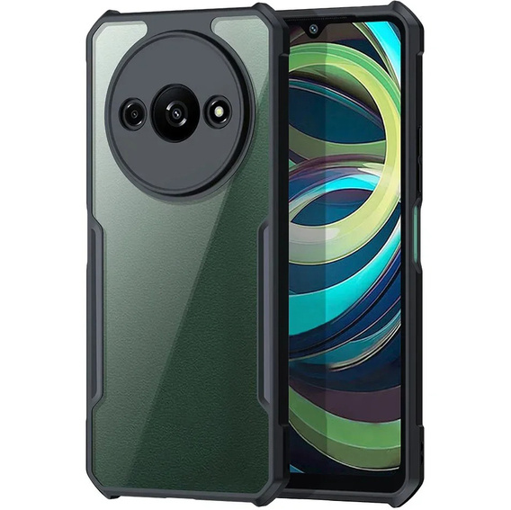 Чохол для Xiaomi Redmi A3, з магнітною пластиною, прозорий / чорний