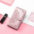 Откидной чехол для Oppo Reno 11F 5G, Mandala, розовый rose gold