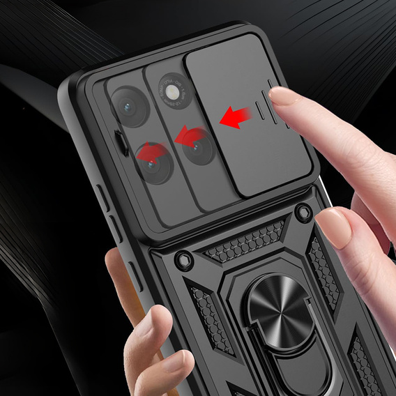 Броньований чохол для Motorola Moto G56 5G, CamShield Slide, синій