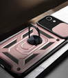 Броньований чохол для iPhone 16E, CamShield Slide, рожевий + Загартоване скло 9H