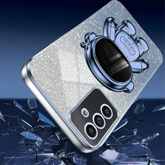 Чехол для Samsung Galaxy A15 4G / 5G, Glitter Astronaut, синий
