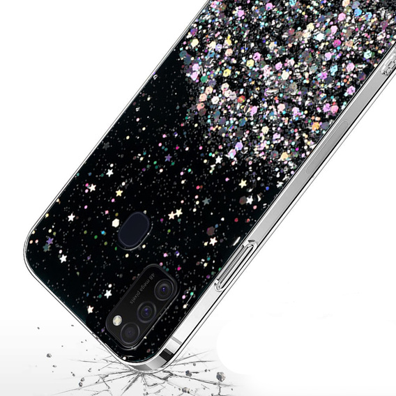Чoхол до Samsung Galaxy M21, Glittery, чорний