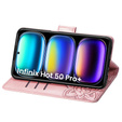 Чохол-книжка для Infinix Hot 50 Pro+ 4G, Butterfly, рожевий rose gold