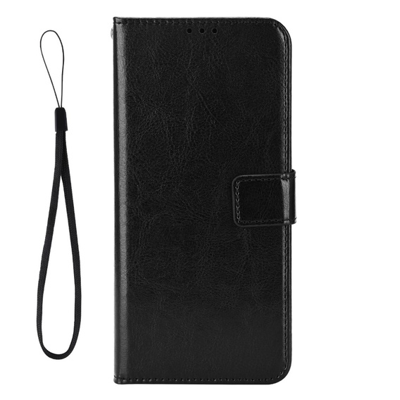 Футляр з клапаном для Xiaomi Redmi A5, Crazy Horse Wallet, чорний
