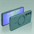 Чехол для Samsung Galaxy A36, ColorMag, для MagSafe, зелёный + закаленное стекло 9H
