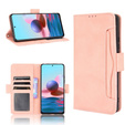 Футляр з клапаном для Xiaomi Redmi Note 10 Pro, Card Slot, рожевий