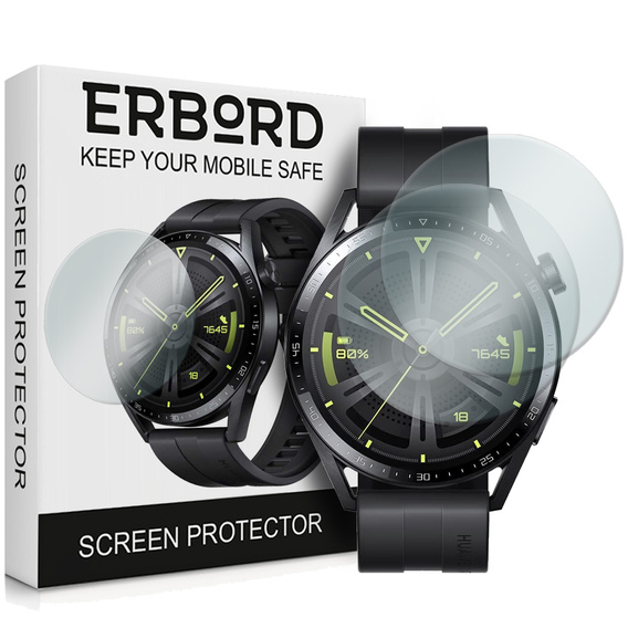 Защитное стекло 2х Erbord для дисплея смарт часов Huawei Watch GT 3 46mm