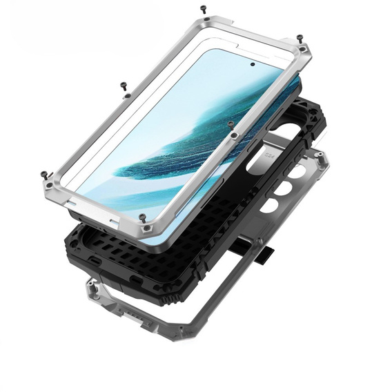 Броньований чохол для Samsung Galaxy S25+ Plus, R-JUST, сріблястий