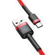BASEUS Cafule Кабель Type-C 3A 0.5M - Чёрный/Красный