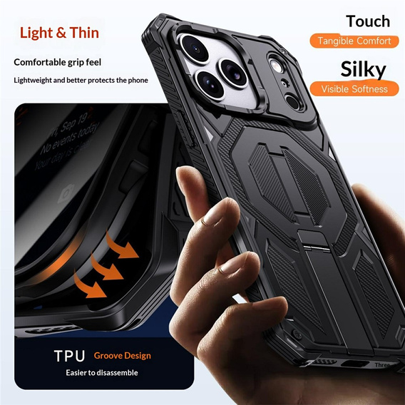 Захисний чохол із підставкою, сумісний із MagSafe, для iPhone 17 Pro Max