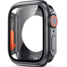 2в1 чохол та захисне скло для годинника Apple Watch 7/8 41MM, Original Black/Orange