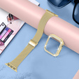 Металический браслет с чехлом для часов Apple Watch 4/5/6/SE 44mm, Gold