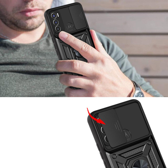 Чохол NOX Camera Slide Motorola Moto G60, CamShield Slide, чорний