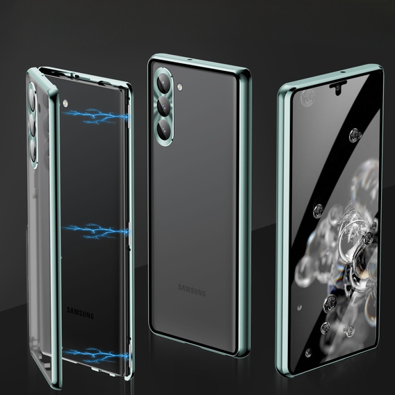 Чохол для Samsung Galaxy S23 Plus, Magnetic Dual Glass, зелений