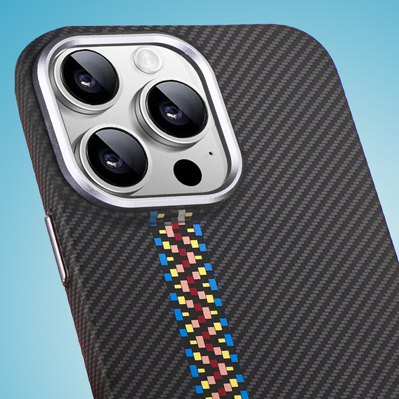 Чехол для iPhone 13 Pro Max, Carbon Fiber MagSafe, чёрный