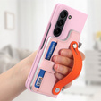 Чохол для Samsung Galaxy Z Fold 5 5G, з підставкою, склом та стилусом, шкіряний, чорний