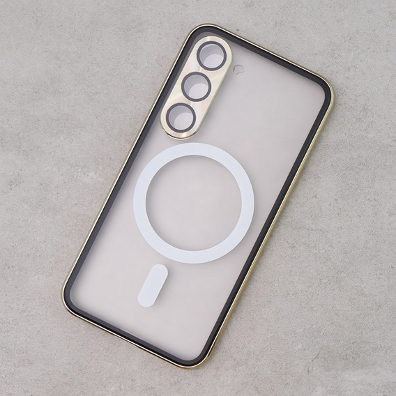 Магнітний чохол Dual Glass MagSafe для Samsung Galaxy S23, золотий