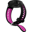 Силіконовий ремінець для Garmin Forerunner 22mm, Black/Rose