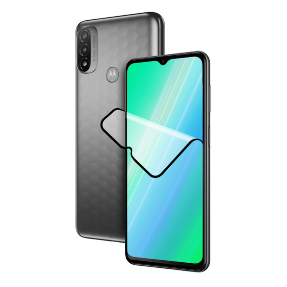 2x Гибридное керамическое стекло ERBORD для Motorola Moto E20/E30/E40