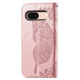 Чохол-книжка для Google Pixel 8A, Butterfly, рожевий rose gold