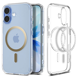 Spigen Чехол для iPhone 17, Ultra Hybrid MagSafe, прозрачный/золотой