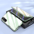 Чохол для Samsung Galaxy A56, Magnetic Dual Glass, зелений