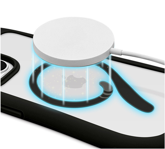 Чохол для iPhone 13 / iPhone 14, для MagSafe, Cute Cat, чорний + захисне скло