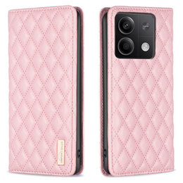 Откидной чехол для Xiaomi Redmi Note 13 5G, Wallet, BINFEN COLOR, розовый