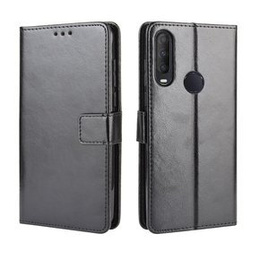 Футляр з клапаном для Alcatel 1S/1V/3L, Crazy Horse Wallet, чорний