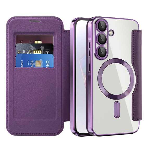 Чохол-книжка для Samsung Galaxy A56, RFID Wallet MagSafe CamShield, фіолетовий